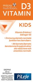 Micronutrition D3 Vitamin Kids Droppar Droppar 20 ml