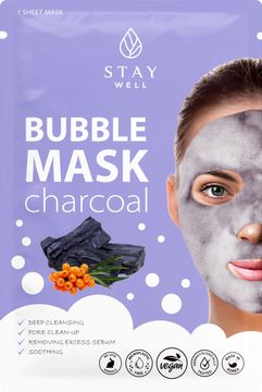 STAY Well  Deep Cleansing Bubble Mask Charcoal Rengörande sheet mask  1 st