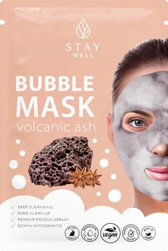 STAY Well  Deep Cleansing Bubble Mask Volcanic Rengörande sheet mask  1 st