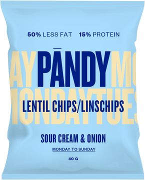 Pändy Lentil Chips Sourcream and Onion Linschips 40 ml