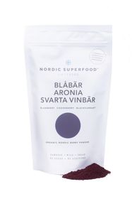 Nordic Superfood Blue Blåbär, Aronia, Svarta vinbär Pulver 80 g