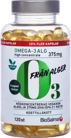 BioSalma Omega-3 av Alg 375mg DHA/EPA Kapslar 120 st