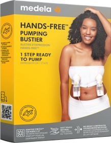 Medela Hands Free Pumpbustier Vit Storlek L Flexibel pumpbustier 1 st