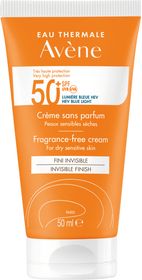 Avène Fragrance Free Cream SPF 50+ Solskydd för ansiktet 50 ml