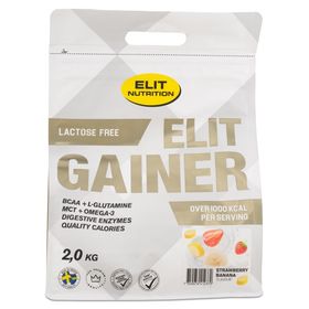 Elit Nutrition Gainer Laktosfri Strawberry Banana Pulver 2 kg