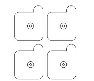 Medel Myo-Tens Elektroder Extra elektroder 4 st