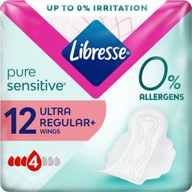 Libresse Pure Sensitive Ultra+ Wing Dagbinda med vingar 12 st