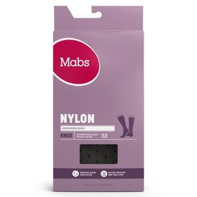 Mabs Nylon Knästrumpa 140 Denier Svart prickig L 1 par