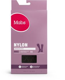 Mabs Nylon Knästrumpa Svart mönstrad XL 1 par