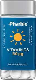 Pharbio Vitamin D 50 ug Tuggtabletter 90 st