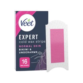 Veet Expert Vaxremsor Normal Hud För Bikini & Underarm Vaxremsor 16 st