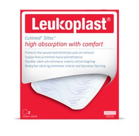 Leukoplast Cutimed Siltec 10 x 10 cm Skumförband 2 st