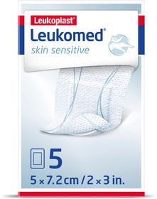 Leukoplast Leukomed Skin Sensitive 5 x 7,2 cm Förband med silikonhäfta 5 st