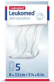 Leukoplast Leukomed Skin Sensitive 8 x 15 cm Förband med silikonhäfta 5 st