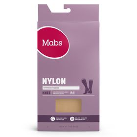 Mabs Nylon Knästrumpa 140 Denier Sand Storlek M Kompressionsstrumpa 1 par
