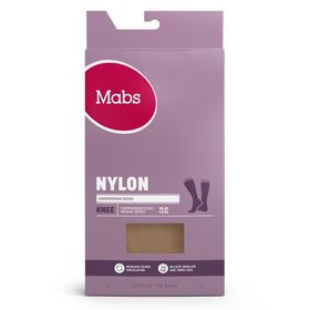 Mabs Nylon Knästrumpa 140 Denier Tan Storlek M Kompressionsstrumpa 1 par