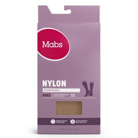 Mabs Nylon Knästrumpa 140 Denier Tan Storlek XL Kompressionsstrumpa 1 par