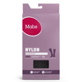 Mabs Bred Nylon Knästrumpa 140 Denier Svart Storlek XL Kompressionsstrumpa 1 par