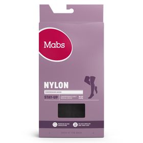 Mabs Nylon Stay Up Denier 140 Svart Storlek XL Kompressionsstrumpa 1 par