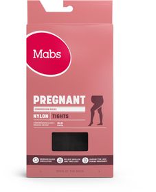 Mabs Nylon Gravidtights 140 Denier Svart Storlek L Kompressionsstrumpbyxa 1 st