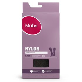 Mabs Nylon Knästrumpa Svart/Mönstrad Storlek S Kompressionsstrumpa 1 par