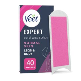 Veet Expert Vaxremsor Normal Hud För Ben & Kropp Vaxremsor 40 st