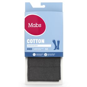 Mabs Cotton Knee Grey Storlek S Kompressionsstrumpa 1 par