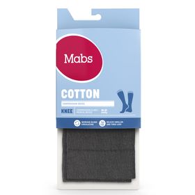 Mabs Cotton Knee Grey Storlek M Kompressionsstrumpa 1 par