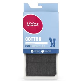 Mabs Cotton Knee Grey Storlek XXL Kompressionsstrumpa 1 par
