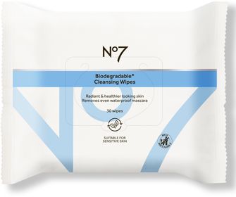No7 Radiant Results Biodegradeable Wipes Rengöringsservetter 20 ml