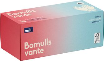 Millu Bomullsvante Vante S/M 12 PAR