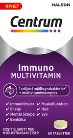 Centrum Immuno Multivitamin + Mjölksyrabakterier Tabletter 60 st