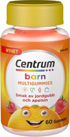 Centrum Multigummies Jordgubb & Apelsin Gummies 60 st