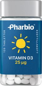 Pharbio Vitamin d3 25μg Kosttillskott 120 ST