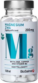 BioSalma Magnesium ZMA 200mg Kosttillskott 120 st
