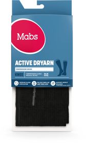 Mabs Active Dryarn Knästrumpa Svart Storlek XXL Kompressionsstrumpa 1 par