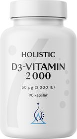 Holistic D3-vitamin 2000 Kosttillskott 90 st