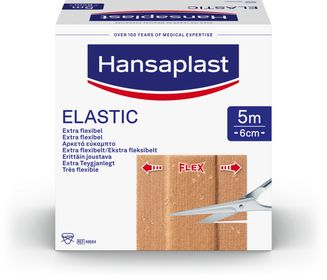 Hansaplast Elastic Big Pack 5m x 6cm Flexibelt textilplåster 1 st