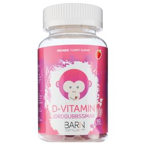 Monkids D-vitamin Jordgubb Kosttillskott barn 60 st