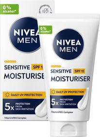 NIVEA MEN Sensitive Moisturiser SPF15 Ansiktskräm för irriterad hud 75 ml