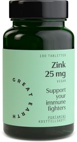 Great Earth Zink 25 mg Kapslar 100 st