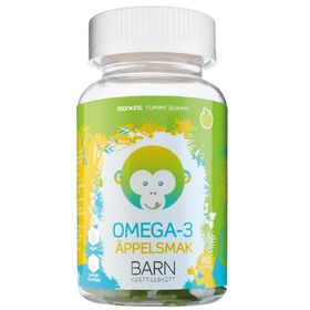 Monkids Omega-3 Barn Äpple Kosttillskott för barn 60 st