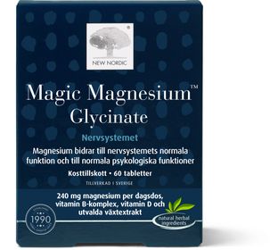 New Nordic Magic Magnesium Glycinate Kosttillskott 60 st