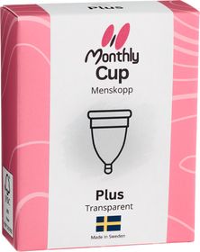 MonthlyCup Plus transparent Menskopp 1 st