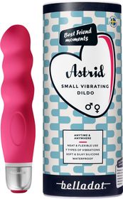 Belladot Astrid Small Vibrating Dildo Red Vibrator 1 st