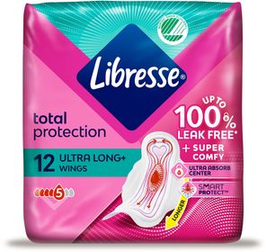 Libresse Ultra Long + With Wings Bindor 12 st