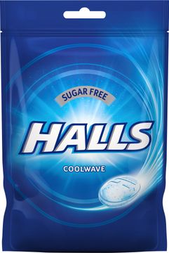 Halls Coolwave Sugar Free Halstablett, 65 g