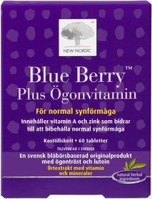 New Nordic Blue Berry Plus Tablett, 60 st