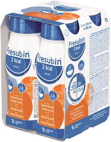 Fresubin 2 kcal DRINK tomat/morot, komplett drickfärdigt kosttillägg 4 x 200 milliliter