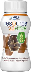 Resource 2,0 + fibre drickfärdigt, komplett kosttillägg choklad, 4 x 200 milliliter